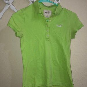 A lime green, collared school shirt 💚